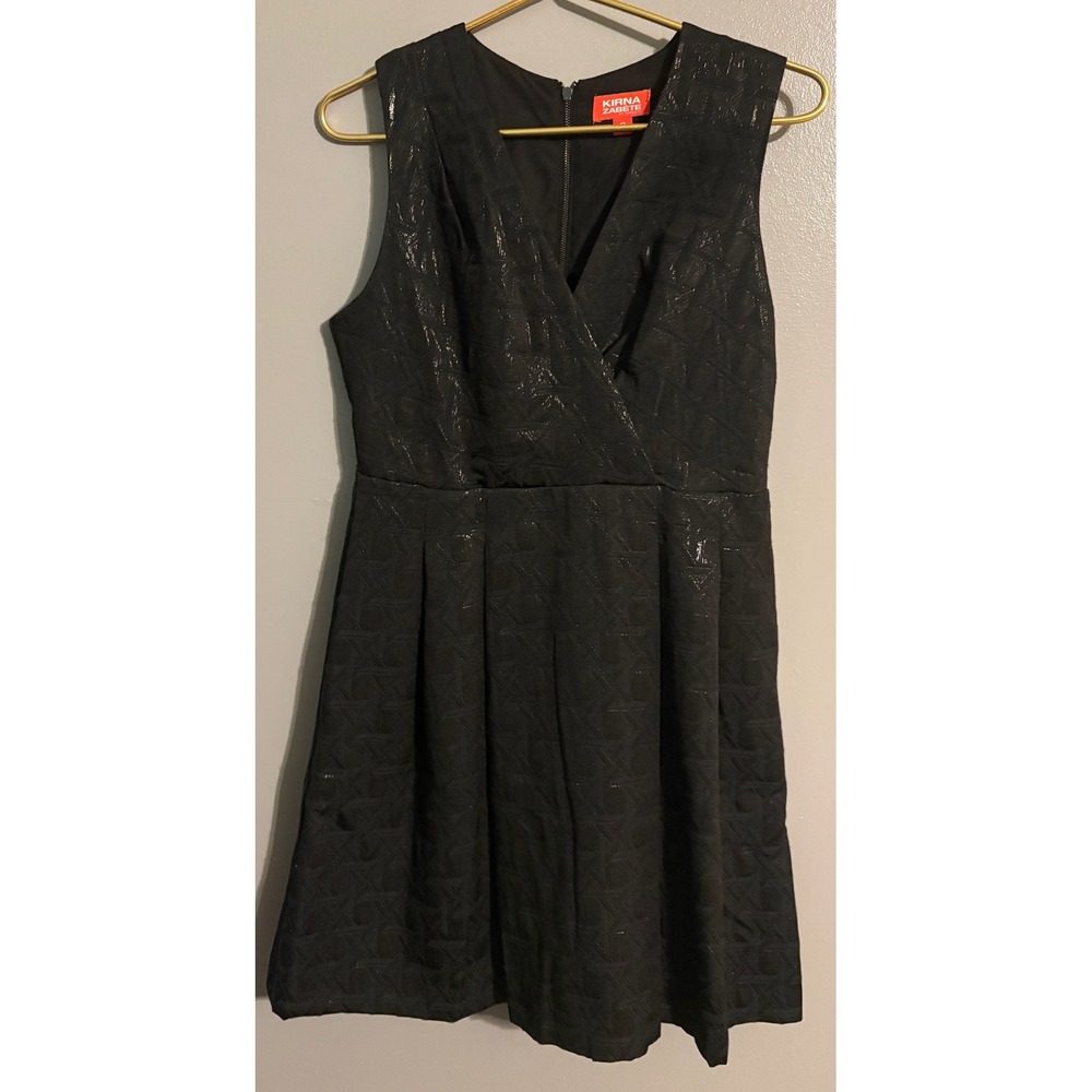 Kirna Zabete at Target Black Metallic Jacquard Fit & Flare Cocktail Dress 12